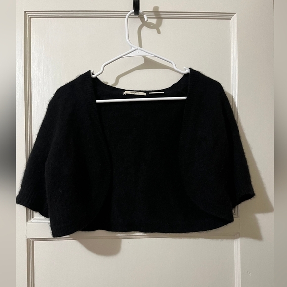 Neiman Marcus Vintage Cashmere Bolero Sz L P2P ~20-21, Length 16, Collar-Cuff 15 - Picture 1 of 3